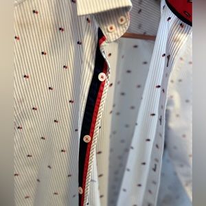 Slim Fitted, Medium High collar Dress shirt!